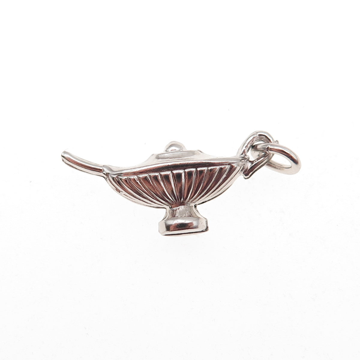 AE Art's Elegance 925 Sterling Silver Vintage Aladdin Lamp 3D Mini Charm Pendant