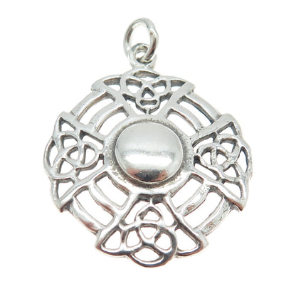 925 Sterling Silver Vintage Celtic Cross Pendant