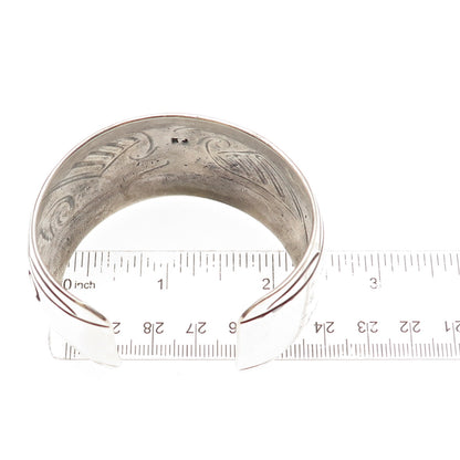 Kelvis Josh Navajo Old Pawn Sterling Silver Vintage Adjustable Bracelet 6.75"