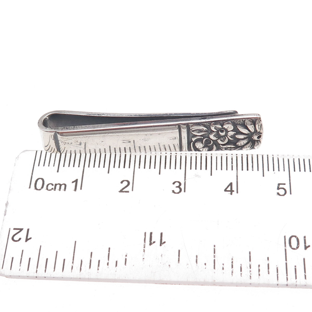 Towle 925 Sterling Silver Vintage 1965 Contessina Oxidized Tie Clip