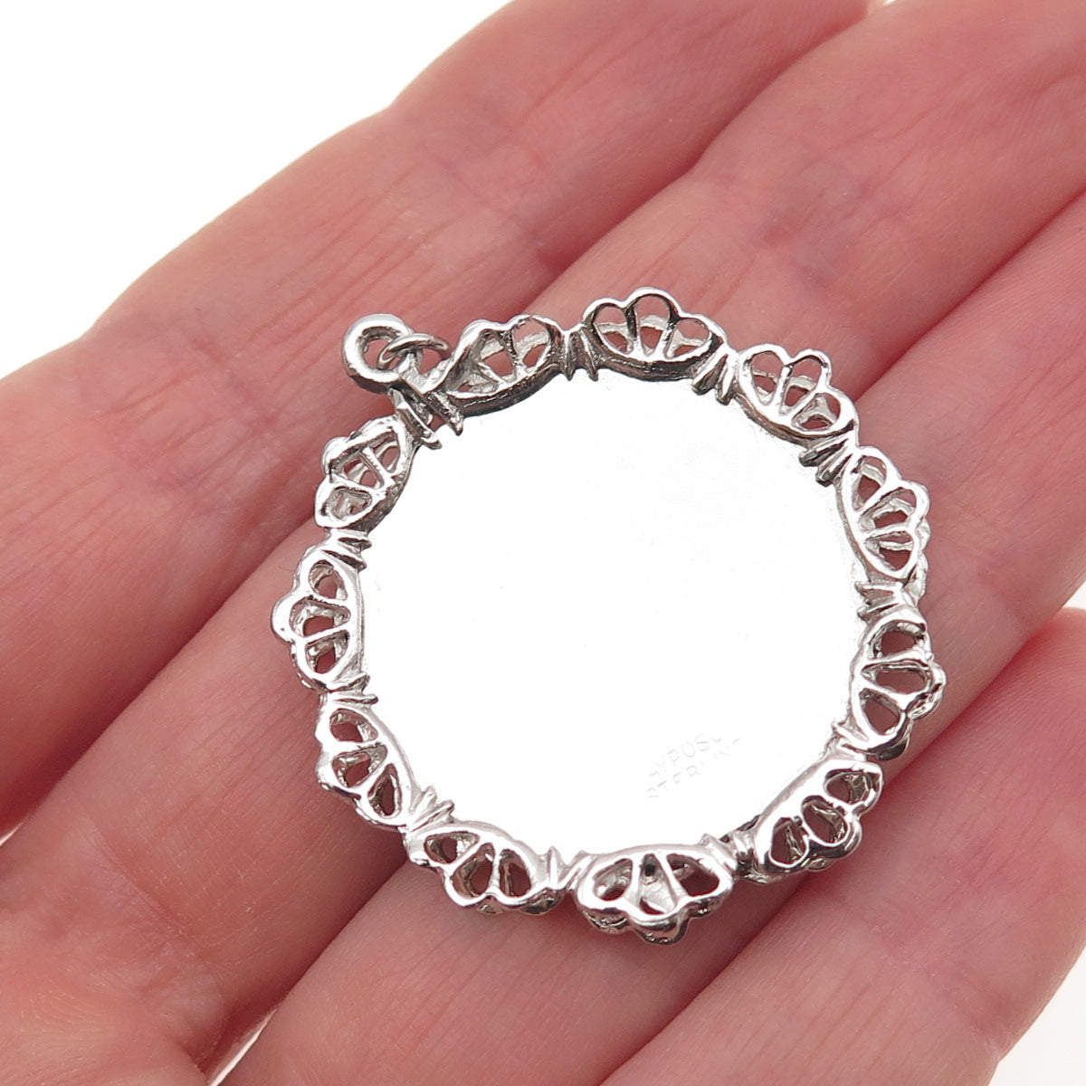 JAY POSON 925 Sterling Silver Vintage Pisces Zodiac Sign Charm Pendant