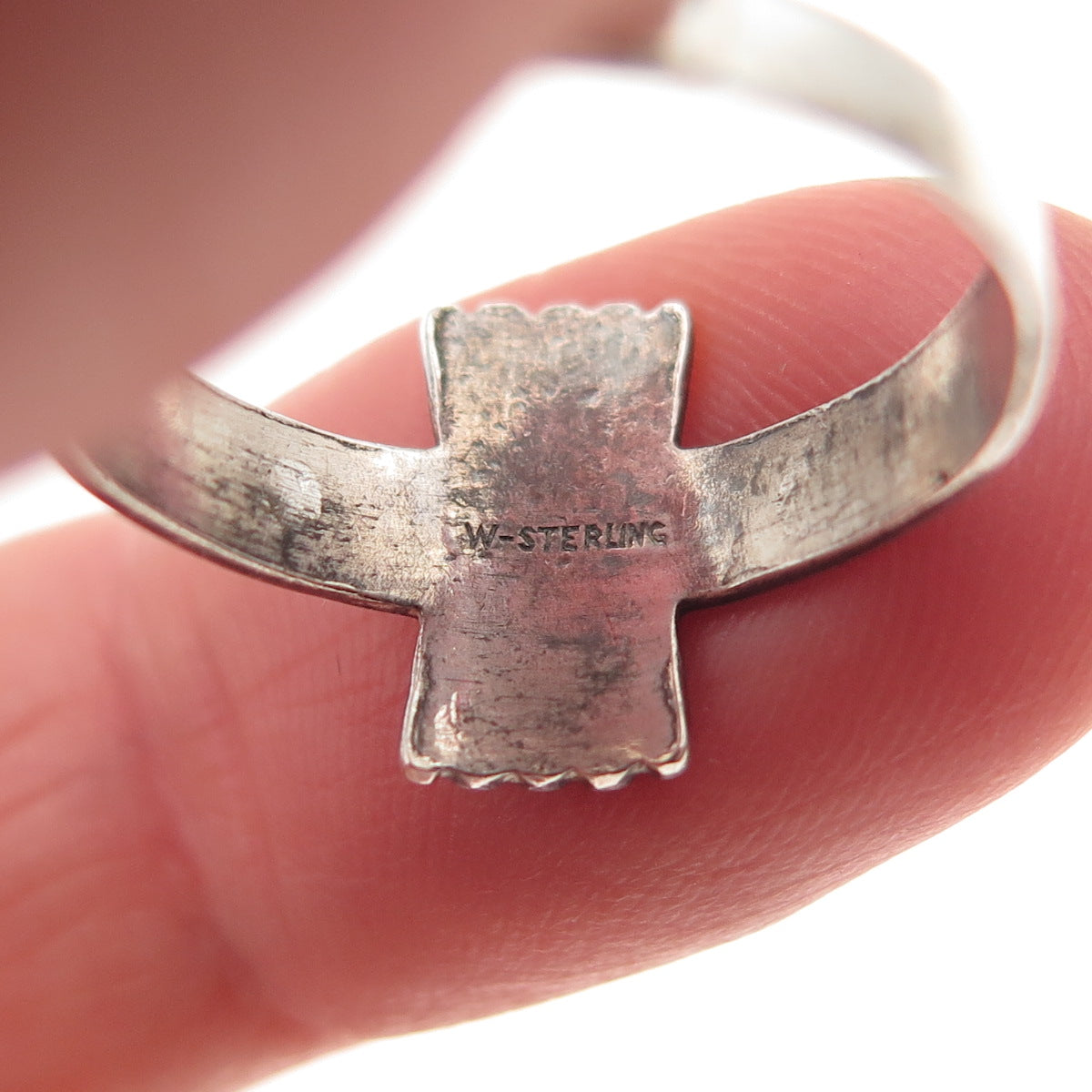 Wood Gatherer 925 Sterling Silver Vintage Campfire Girls Oxidized Ring Size 7