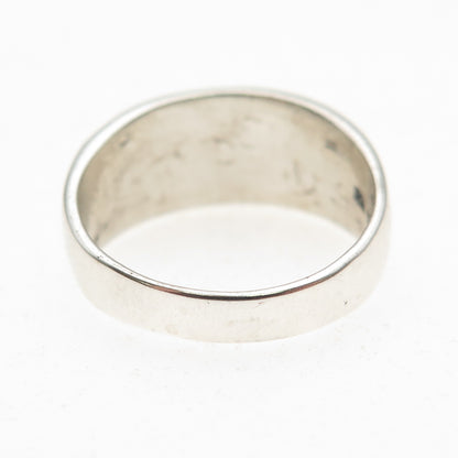 925 Sterling Silver Vintage Pisces Zodiac Sign Oxidized Ring Size 7