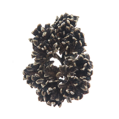 EGGERT 925 Sterling Silver Gold Plated Vintage Denmark Flora Danica Pin Brooch