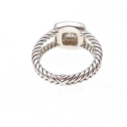 David Yurman 925 Sterling Silver Real Diamond Petite Albion Ring Size 6