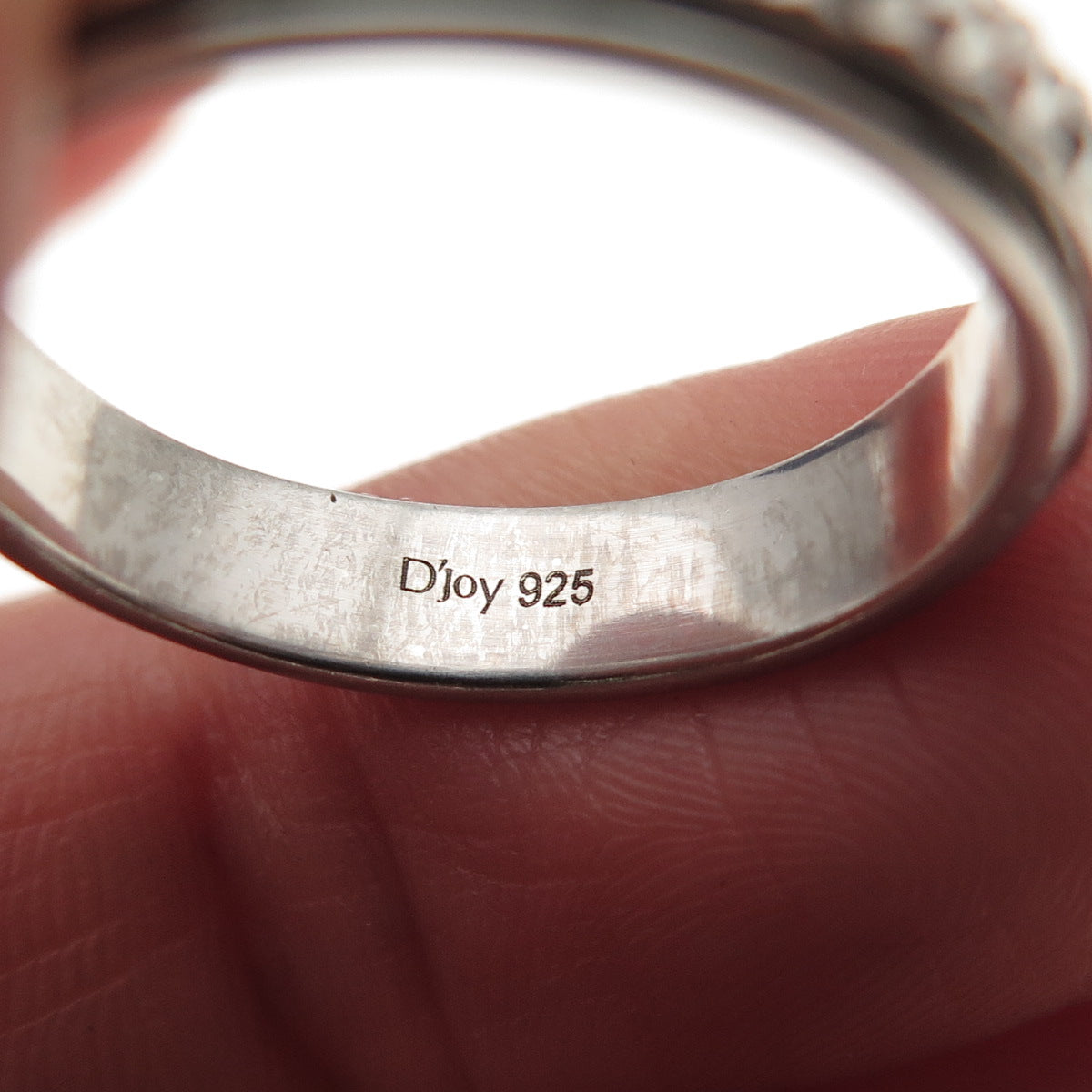 D'Joy 925 Sterling Silver Vintage Diamond-Cut Rotating Band Ring Size 8.25