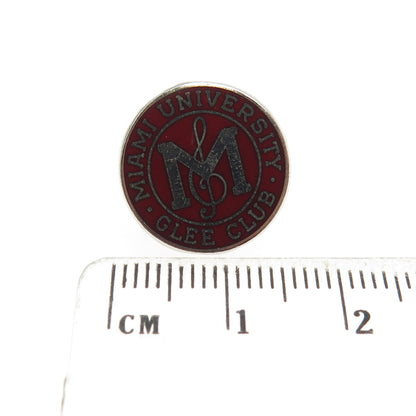 DIEGES & CLUST 925 Sterling Silver Vintage Enamel Miami University Glee Club Pin