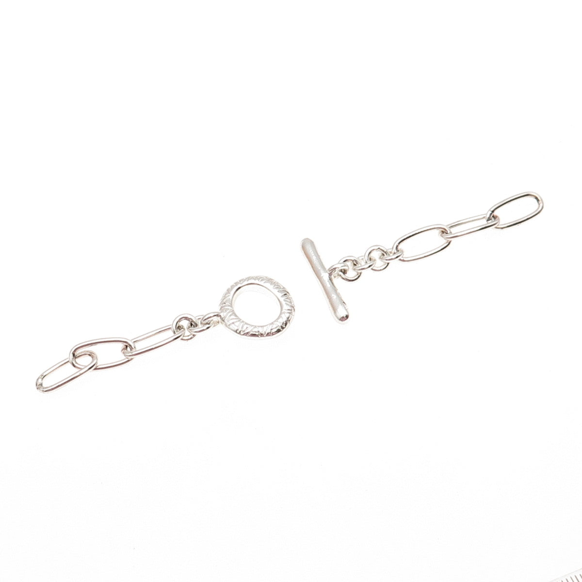 AV ARGENTO VIVO 925 Sterling Silver Vintage Necklace Toggle Clasp Extension 4.5"