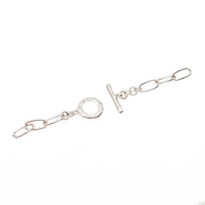 AV ARGENTO VIVO 925 Sterling Silver Vintage Necklace Toggle Clasp Extension 4.5"