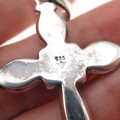 Silpada 925 Sterling Silver Vintage Credence Cross Oxidized Charm Pendant