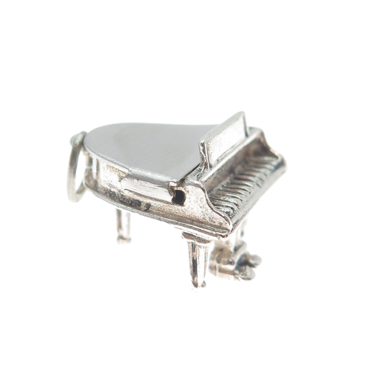 BEAU 925 Sterling Silver Vintage Grand Piano Locket Minimalist 3D Charm Pendant