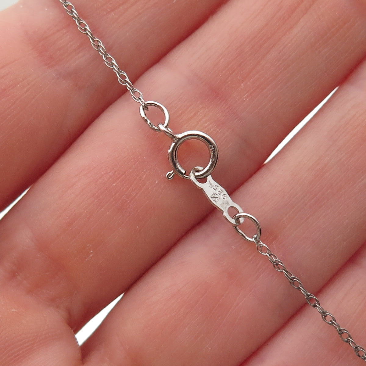 Sun 925 Sterling Silver Real Black & White Diamond Infinity Chain Necklace 18"