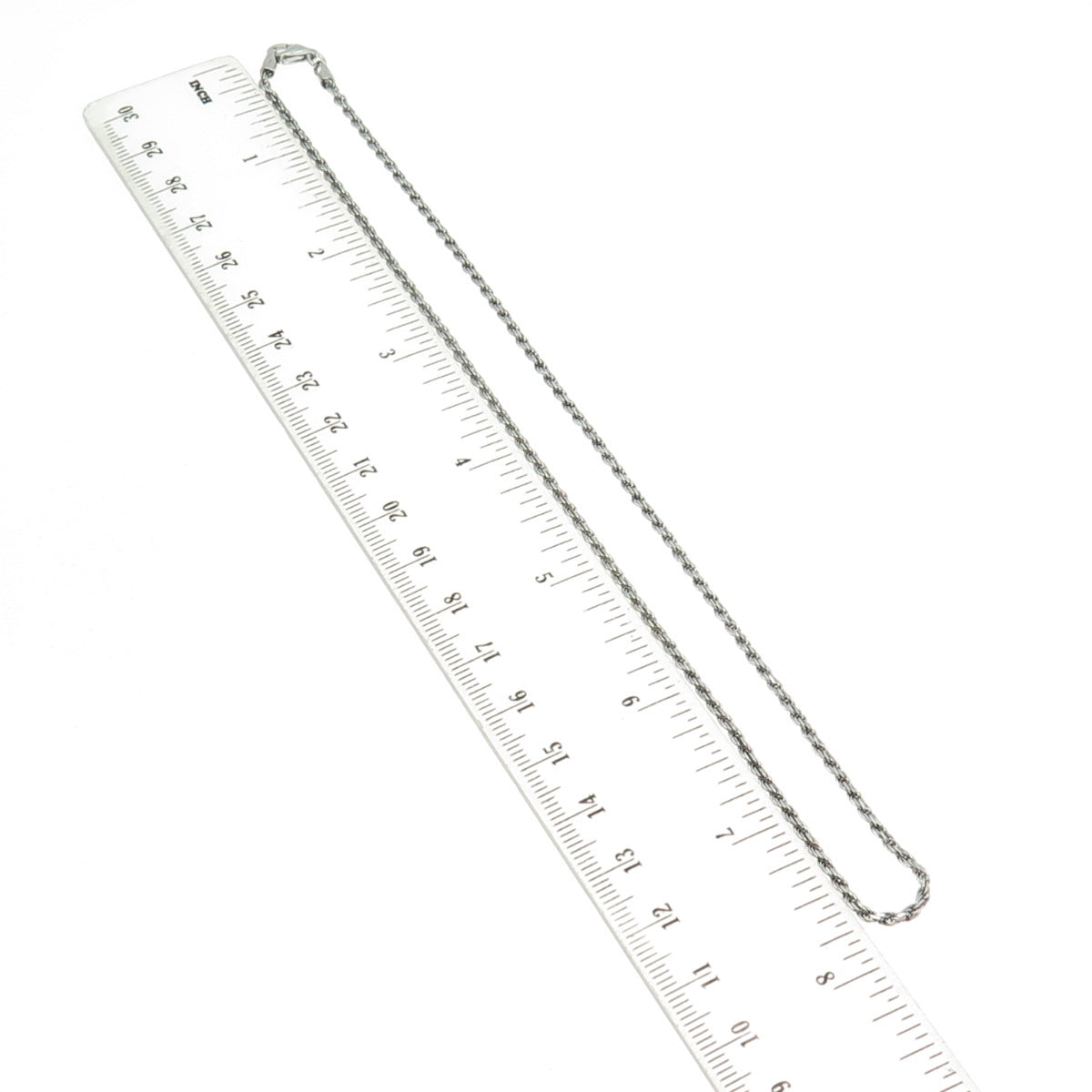 925 Sterling Silver Italy Twisted Rope Chain Necklace 14"