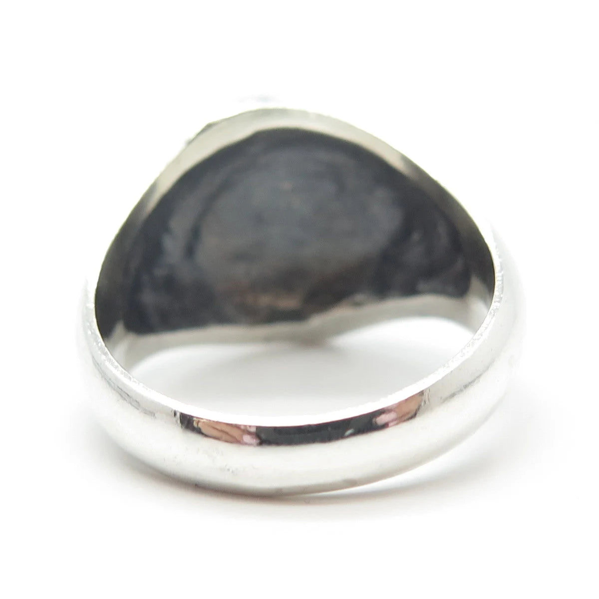925 Sterling Silver Vintage Ribbed Ring Size 10.25