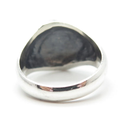 925 Sterling Silver Vintage Ribbed Ring Size 10.25