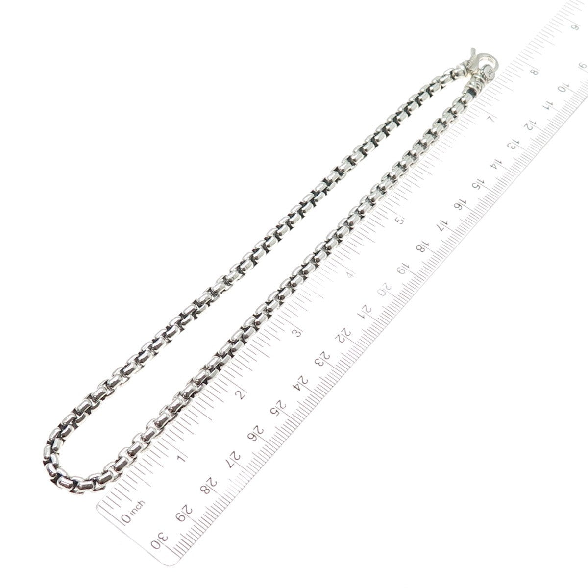 JAI by John Hardy 925 Sterling Silver Round Box Chain Necklace 16"