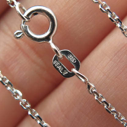 925 Sterling Silver Real Pearl & Round-Cut C Z Heart Cable Chain Necklace 16"