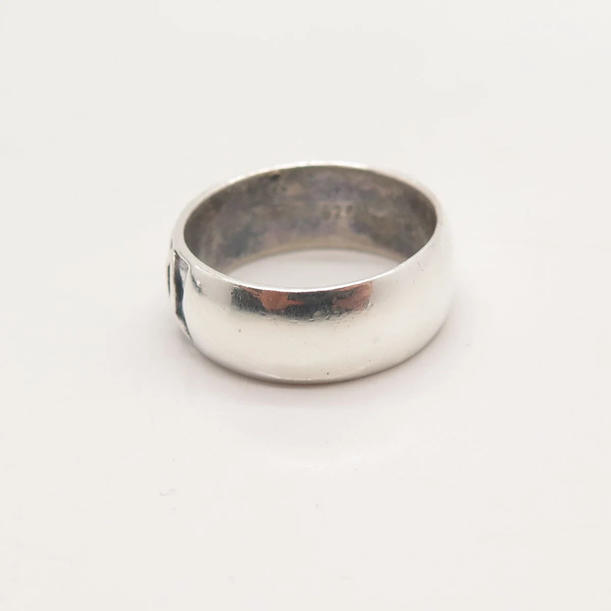 925 Sterling Silver Vintage Ichthys Fish Band Ring Size 5