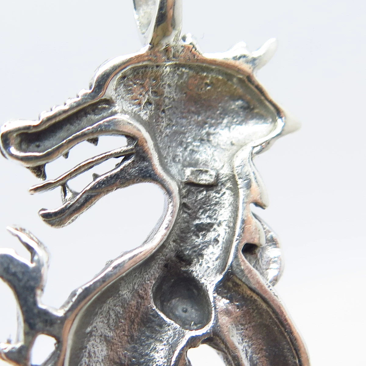 925 Sterling Silver Vintage Chinese Dragon Pendant