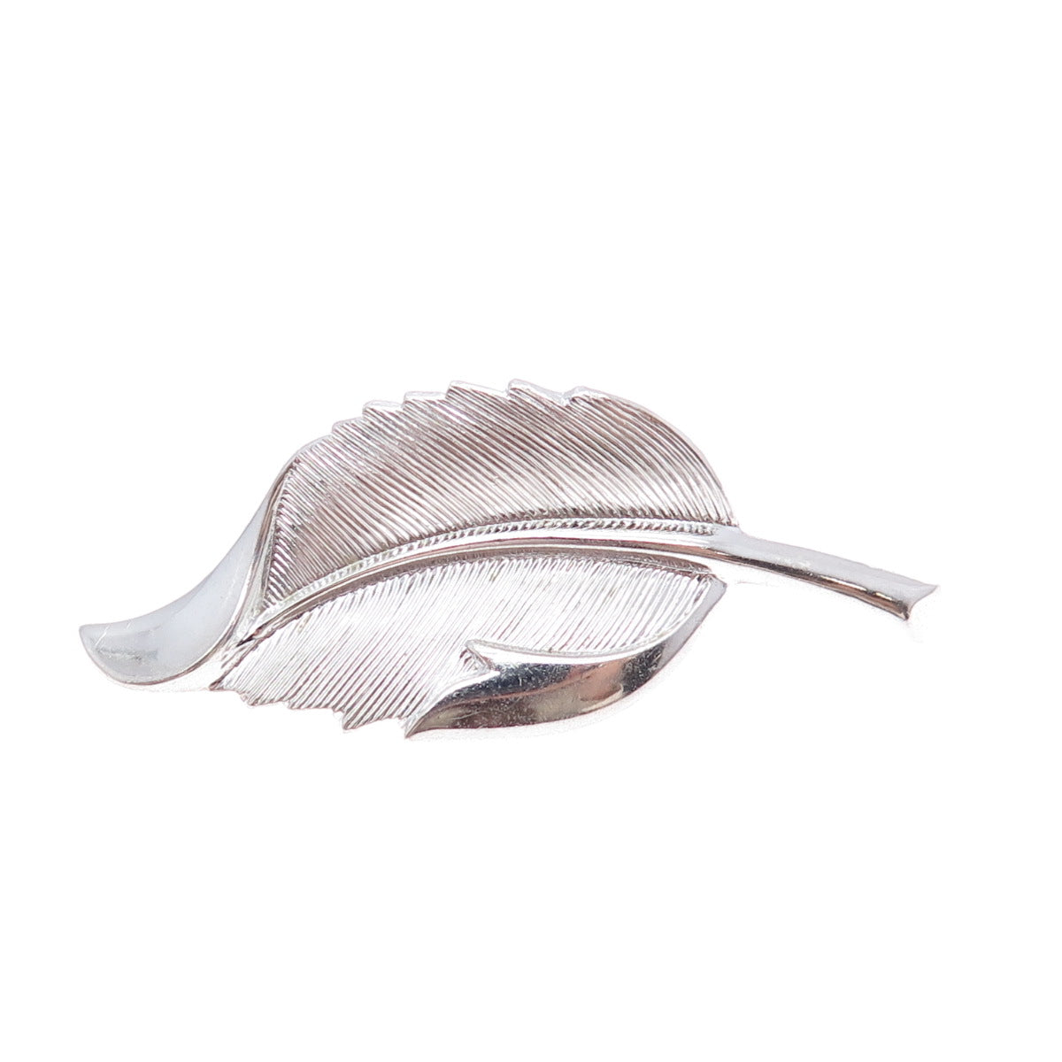 DANECRAFT 925 Sterling Silver Vintage Modenrist Floral Leaf Pin Brooch