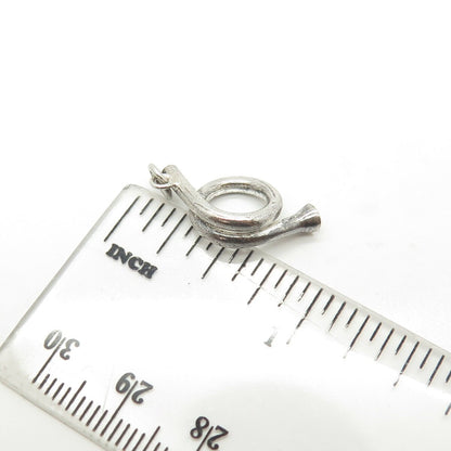 925 Sterling Silver Antique Art Deco Wind Musical Instrument Charm Pendant