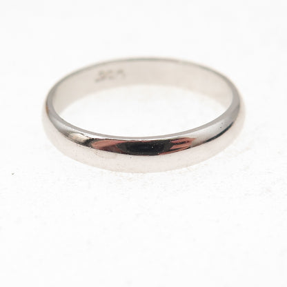 925 Sterling Silver Vintage Classic Wedding Band Ring Size 7.25