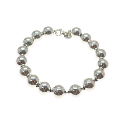TIFFANY & CO 925 Sterling Silver Vintage HardWear Ball Beaded Link Bracelet 6.5"