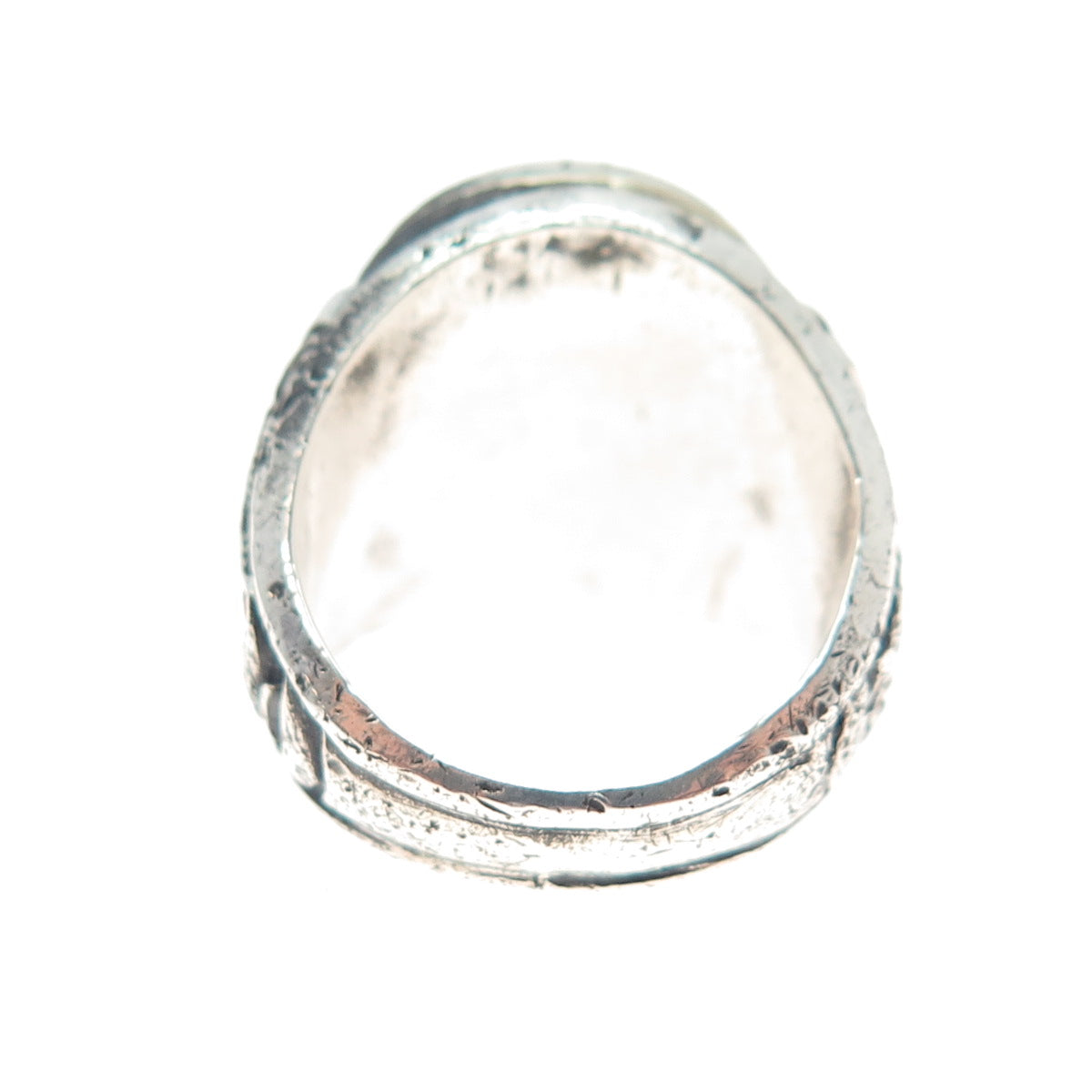 925 Sterling Vintage 1974 Blue C Z Our Lady of Good Counsel School Ring Size 4.5