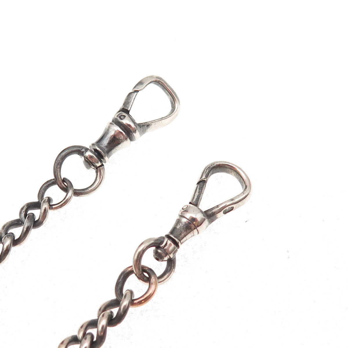 800 Silver Antique Art Deco Austrian Pocket Watch Chain 20"