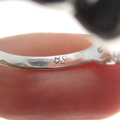 SKULLS & BONES 925 Sterling Silver Vintage Biker 3D Ring Size 9.25