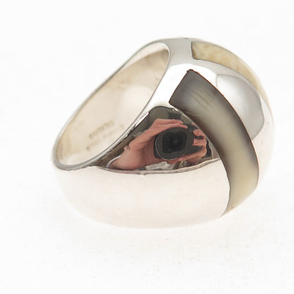 Joachim S'Paliu 925 Sterling Silver Vintage Spain Modernist Dome Ring Size 7