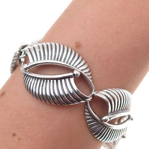 Danecraft 925 Sterling Silver Vintage Modernist Oxidized Bracelet 7.5"