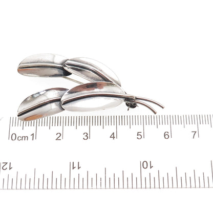 Carl Ove Frydensberg Sterling Silver Vintage Denmark Modernist Floral Pin Brooch