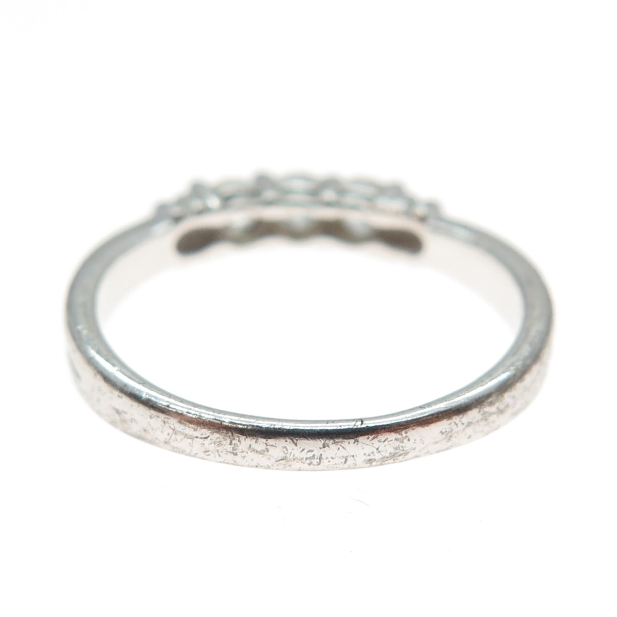 925 Sterling Silver Round-Cut C Z Promise Ring Size 8.25