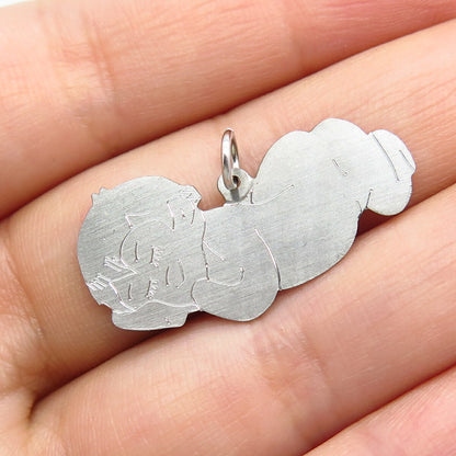 925 Sterling Silver Sleeping Baby Pendant