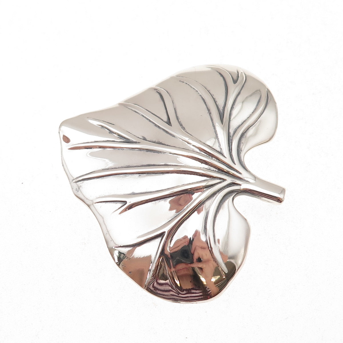 Metropolitan Museum of Art 925 Sterling Vintage Floral Leaf Pin Brooch / Pendant