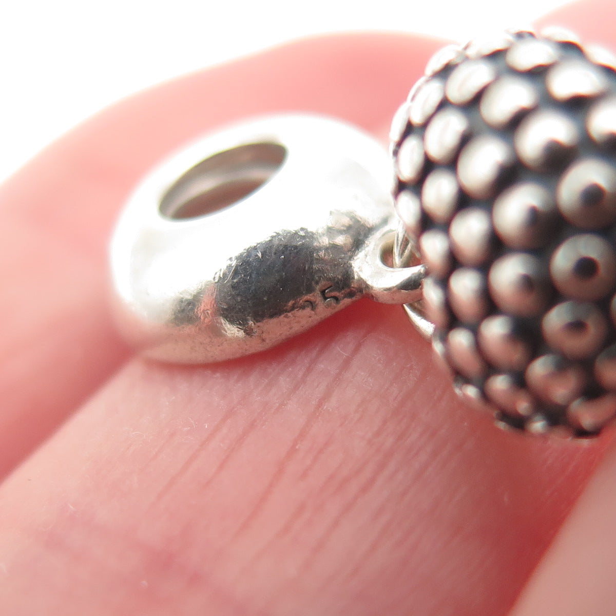 PANDORA Sterling Silver Enamel You & Me Piece of My Heart Mother Dangle Charm