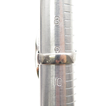 ZINA 925 Sterling Silver Vintage Modernist Oxidized Statement Ring Size 9.5