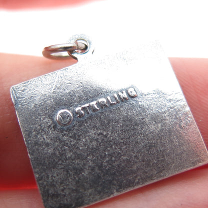 FRENCH & FRANKLIN Sterling Silver Vintage Wyoming Oxidized Minimalist Pendant