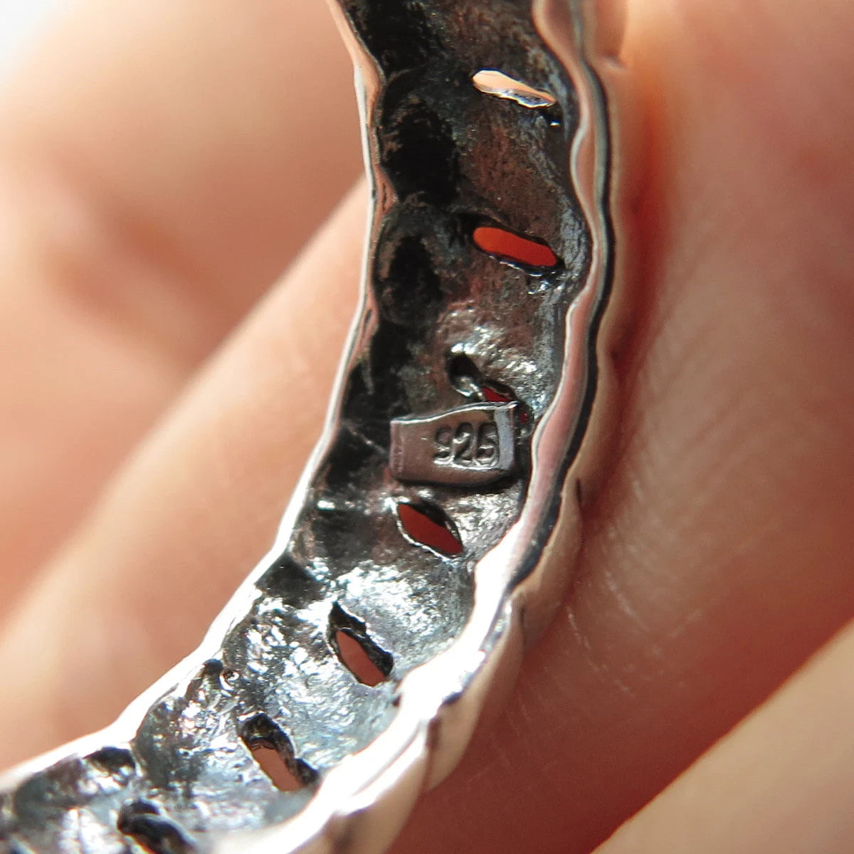 925 Sterling Silver Vintage Cuban Chain Band Ring Size 7.75