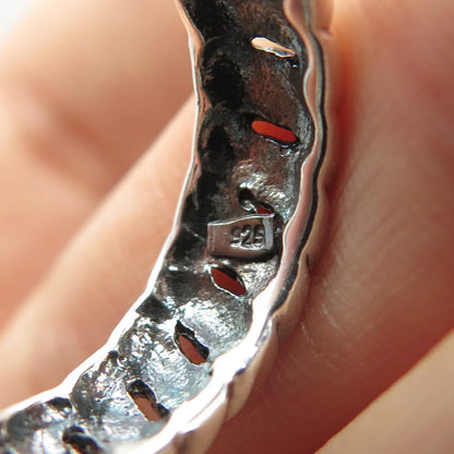 925 Sterling Silver Vintage Cuban Chain Band Ring Size 7.75