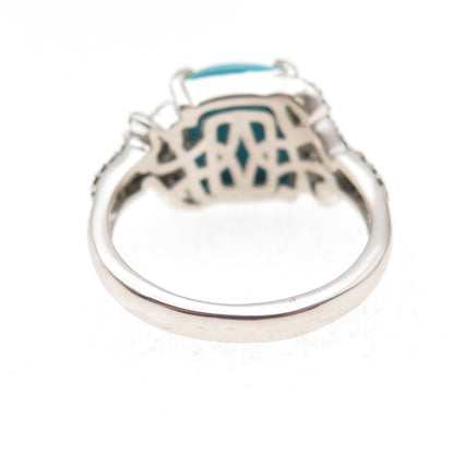 Chuck Clemency 925 Sterling Silver Real Turquoise Spinel & Peridot Ring Size 8