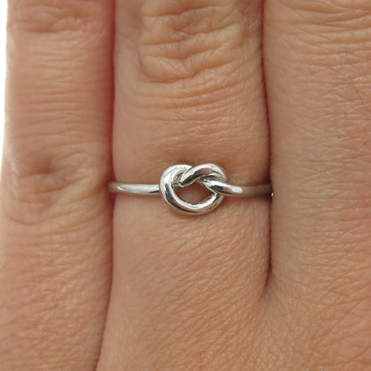 925 Sterling Silver Vintage Love Knot Ring Size 6.25