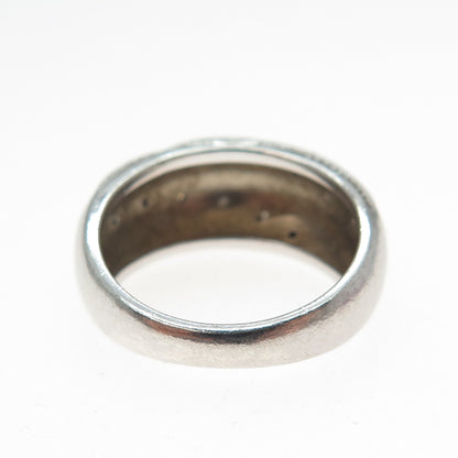 BGE BRADFORD 925 Sterling Silver Real Round-Cut Diamond Ring Size 7