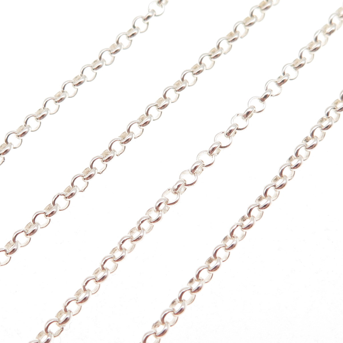 Han 925 Sterling Silver Rolo Chain Necklace 18"