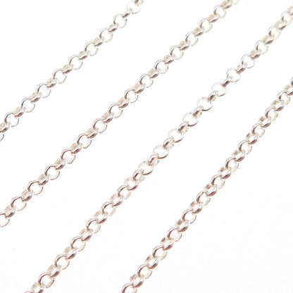 Han 925 Sterling Silver Rolo Chain Necklace 18"