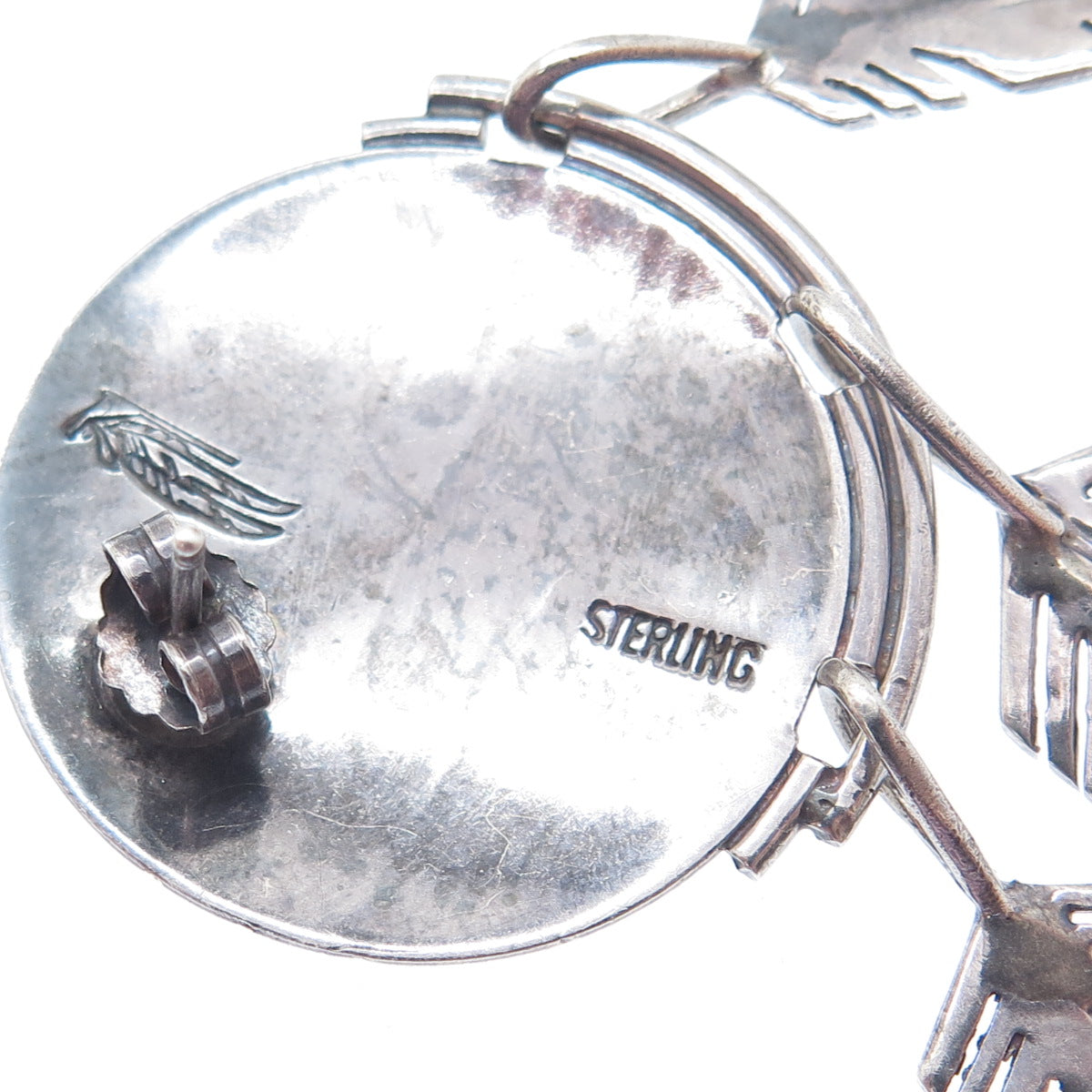 RAY TRACEY & KNIFEWING SEGURA Old Pawn Sterling Silver Feather Tribal Earrings