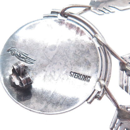 RAY TRACEY & KNIFEWING SEGURA Old Pawn Sterling Silver Feather Tribal Earrings