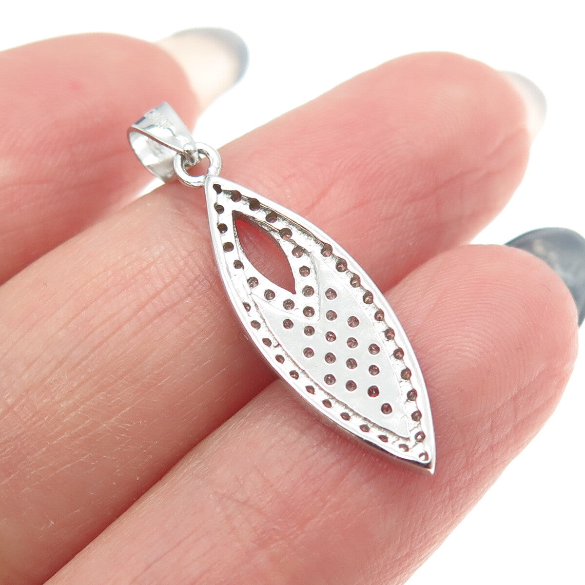 925 Sterling Silver Round-Cut C Z Sparkling Pendant