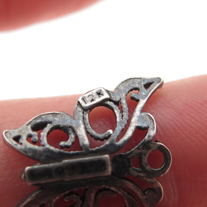 Coleman Co. 925 Sterling Silver 12K Gold Vintage Butterfly Mini Charm Pendant